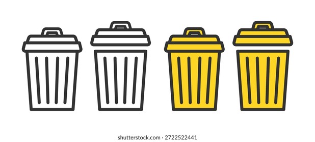 Ilustração de uma lata de lixo ou lata de lixo.
