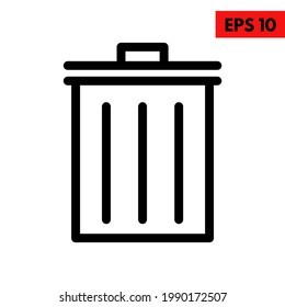 Illustration of trash can icon