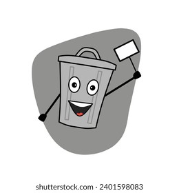 illustration of a trash can icon on a white background