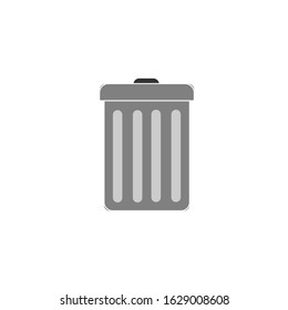 illustration of trash can on abstract background