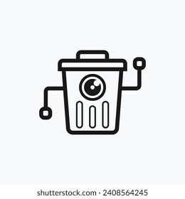 Ilustración del robot de la papelera.