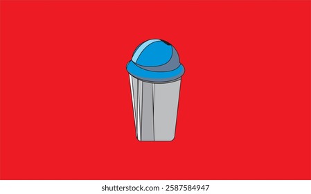 illustration of trash cans.  Illustration vector