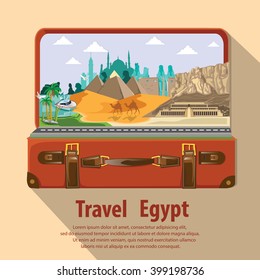 illustration. travel around egypt.