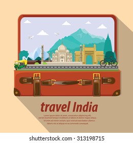 illustration. travel around Republic Of India