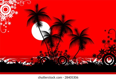 Illustration of Travel background 	