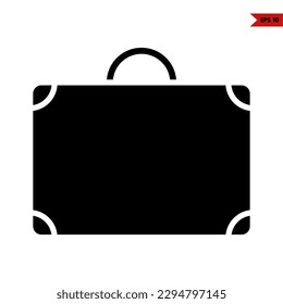 illustration of travel bag glyph icon 