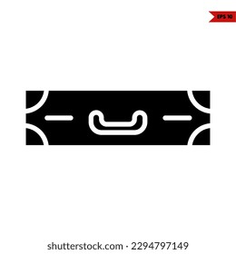 illustration of travel bag glyph icon 