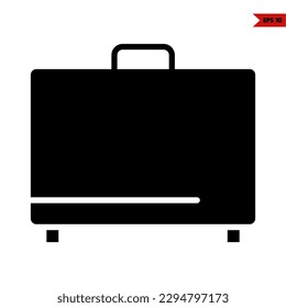 illustration of travel bag glyph icon 