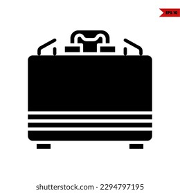 illustration of travel bag glyph icon 