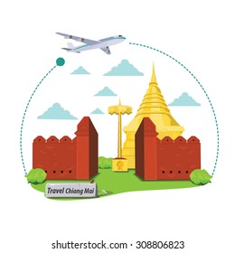 illustration. travel chiang mai