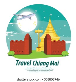 illustration. travel chiang mai