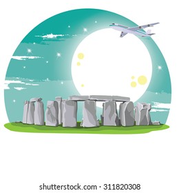 illustration. travel stonehenge England