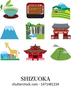 Illustration of traveling to Shizuoka in Japan