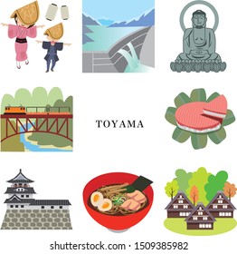 Illustration traveling in Toyama, Japan