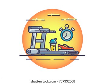 illustration treadmill