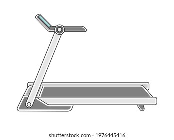 Illustration of a treadmill in the gym.