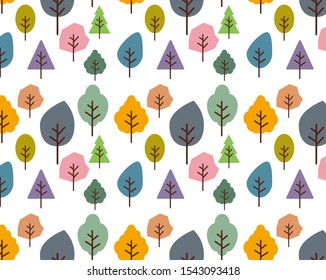 Illustration of tree background . Tree background pattern