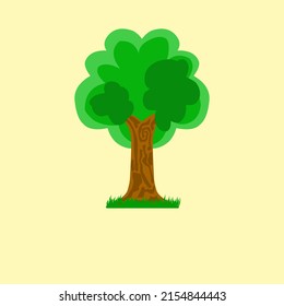 illustration of a tree, can be used for posters about the environment and nature