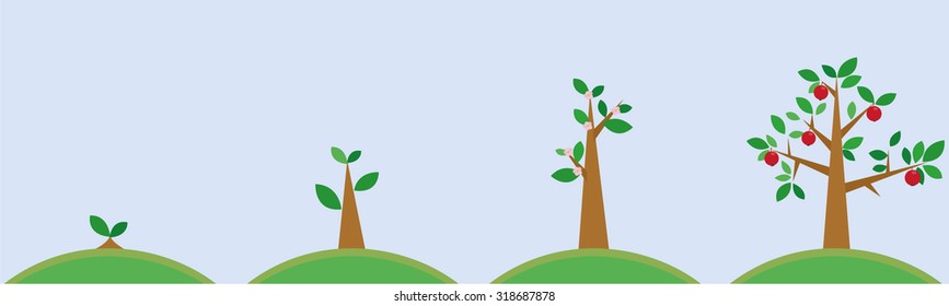 illustration of tree care