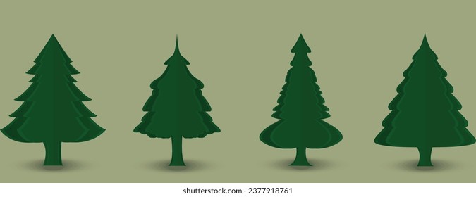 ilustración de una Navidad arbórea