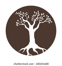 Illustration of a tree in a circle