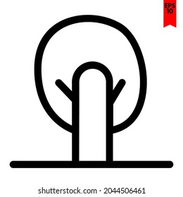 ilustración del icono de diseño de árbol