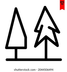 ilustración del icono de diseño de árbol