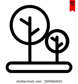 ilustración del icono de diseño de árbol