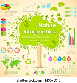 illustration of tree in environmental infographic