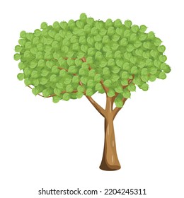 An illustration of tree flat editable vector