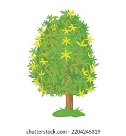 An illustration of tree flat editable vector