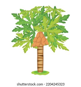 An illustration of tree flat editable vector