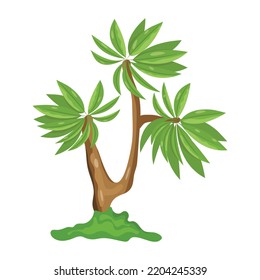 An illustration of tree flat editable vector