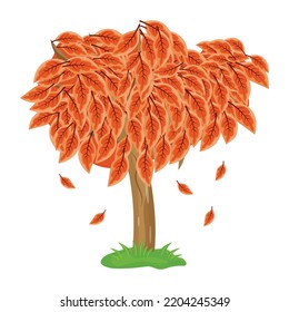 An illustration of tree flat editable vector