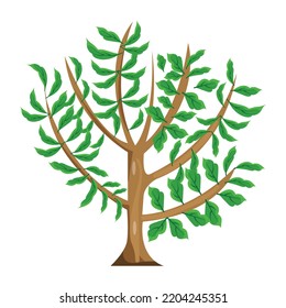 An illustration of tree flat editable vector