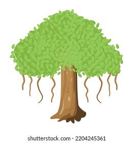 An illustration of tree flat editable vector