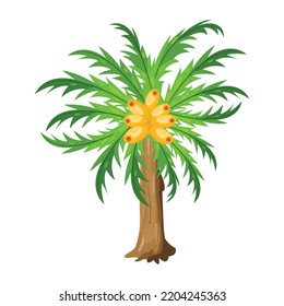 An illustration of tree flat editable vector