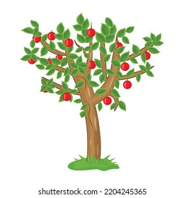 An illustration of tree flat editable vector