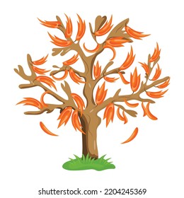 An illustration of tree flat editable vector