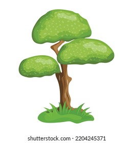 An illustration of tree flat editable vector