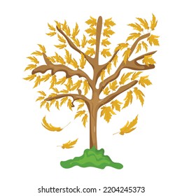 An illustration of tree flat editable vector