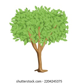 An illustration of tree flat editable vector