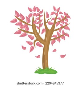 An illustration of tree flat editable vector