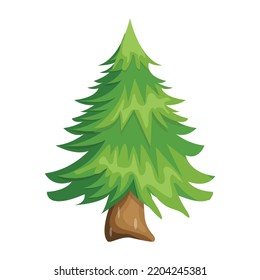 An illustration of tree flat editable vector