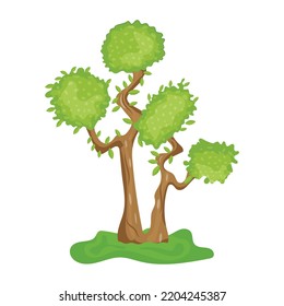 An illustration of tree flat editable vector