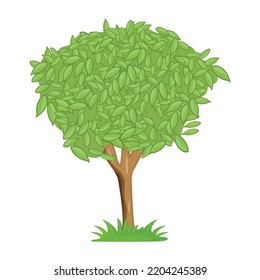 An illustration of tree flat editable vector