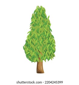 An illustration of tree flat editable vector