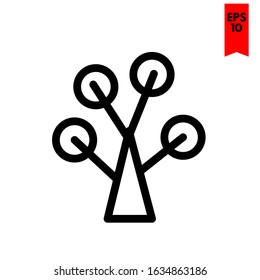 illustration of tree flat icon