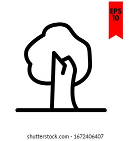 illustration of tree flat icon