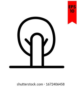 illustration of tree flat icon
